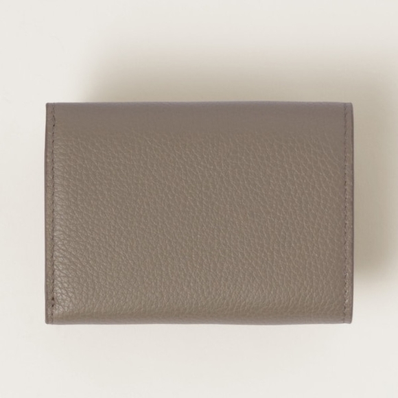 MIU MIU Vitello Dyno Leather Wallet Gray - Picture 3 of 4